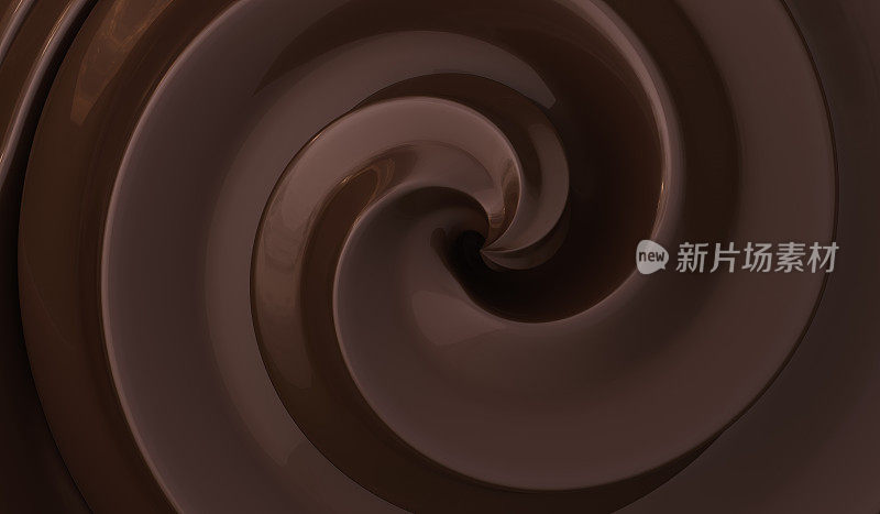 甜巧克力奶油背景。3 d渲染插图。
